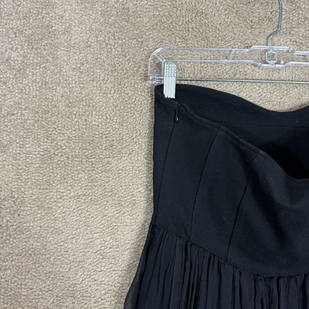 Diane Von Furstenberg Asti Dress Size 8‎ Black Strapless Silk & Jersey Cocktail - Picture 8 of 11